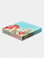 Салфетки бумажные, трехслойные, Гранат, на бирюзовом, 33*33 см, 20 шт