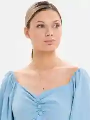 Хаки ожерелье женское с жемчугом и подвеской