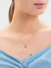 Серый меланж цепочка с подвеской "Сердце"