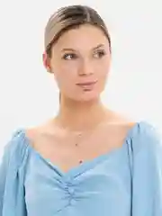 Серый металлик цепочка с подвеской "Сердце"