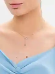 Серый металлик цепочка с подвеской "Сердце"