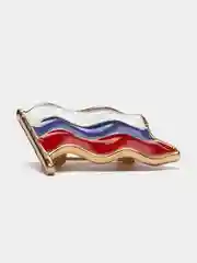 Брошь флаг России на булавке