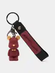 Бордовый брелок для ключей Bearbrick "Мишка", с карабином