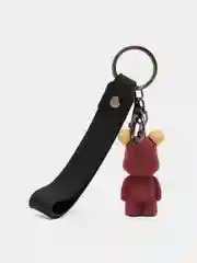 Бордовый брелок для ключей Bearbrick "Мишка", с карабином