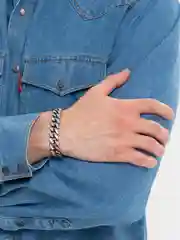 Черный мужской браслет, кубинский