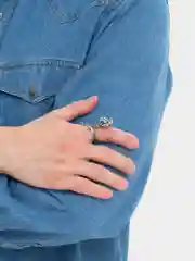 Серебряный мужское кольцо дракон
