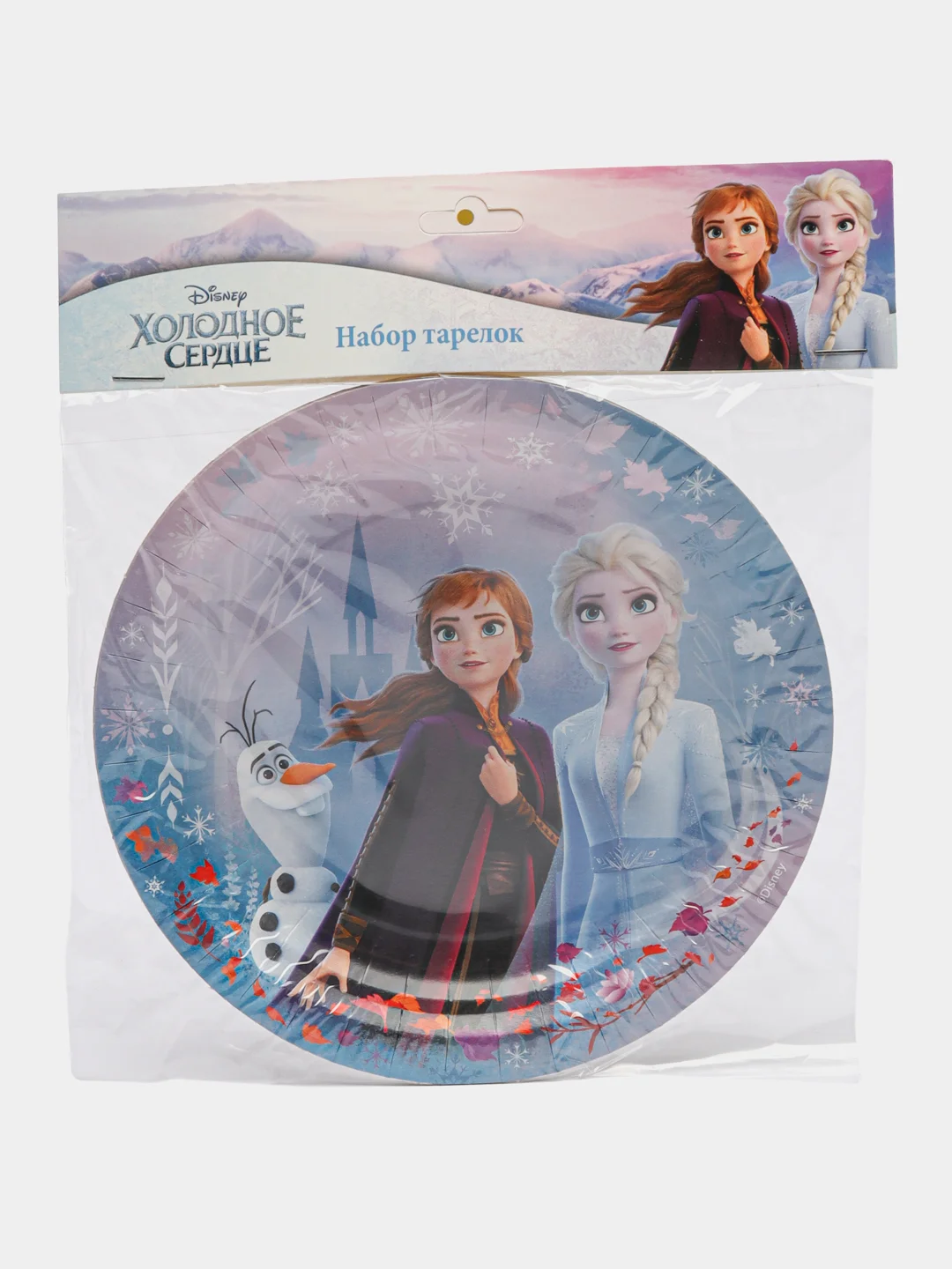 Frozen 2, набор бумажных тарелок, Эльза и Анна 3, 6 шт, d=180 мм