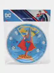 Superman, набор бумажных тарелок, желтый лого, 6 шт d=180 мм