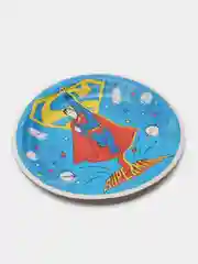 Superman, набор бумажных тарелок, желтый лого, 6 шт d=180 мм