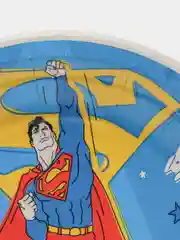 Superman, набор бумажных тарелок, желтый лого, 6 шт d=180 мм