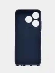 Синий чехол для Tecno Spark 10, Spark 10C силиконовый BROSCORP матовый тонкий с защитой камер
