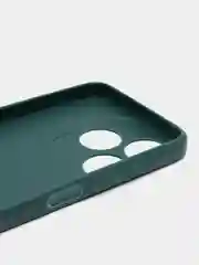 Тёмно-зелёный чехол для Tecno Spark 10, Spark 10C силиконовый BROSCORP матовый тонкий с защитой камер
