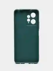 Тёмно-зелёный чехол BROSCORP для Xiaomi Redmi Note 12 4G матовый силиконовый тонкий, бортик вокруг камер