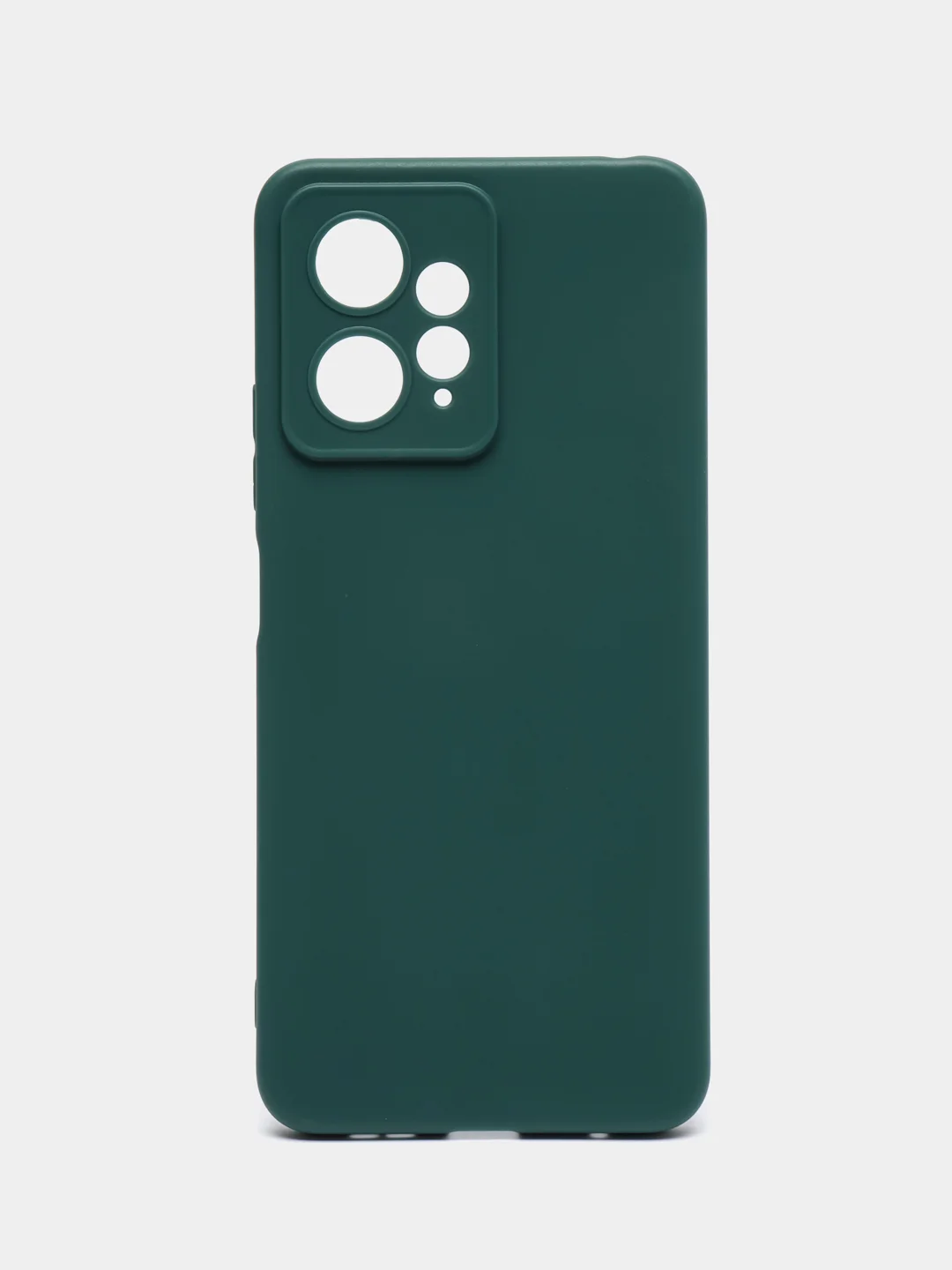 Тёмно-зелёный чехол BROSCORP для Xiaomi Redmi Note 12 4G матовый силиконовый тонкий, бортик вокруг камер