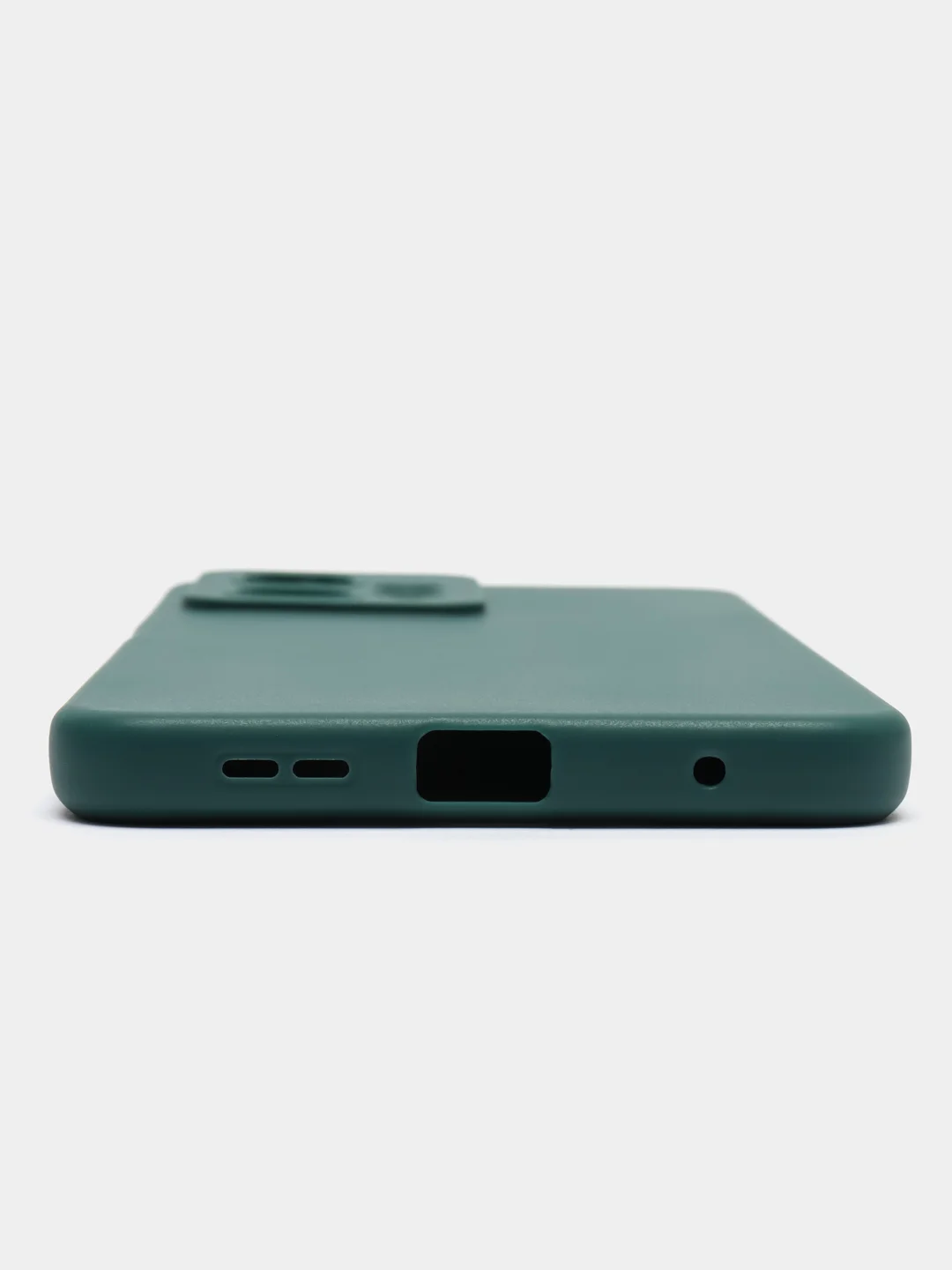 Тёмно-зелёный чехол BROSCORP для Xiaomi Redmi Note 12 4G матовый силиконовый тонкий, бортик вокруг камер
