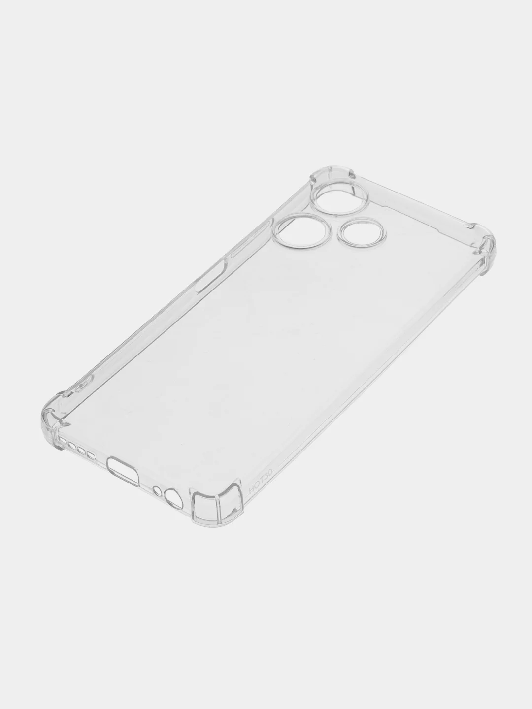Прозрачный противоударный чехол BROSCORP для Infinix Hot 30 силиконовый, с усиленными углами