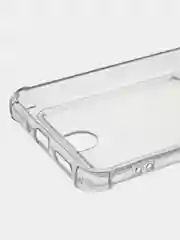 Прозрачный противоударный чехол BROSCORP для Xiaomi Poco X5 5G силиконовый с карманом для карт