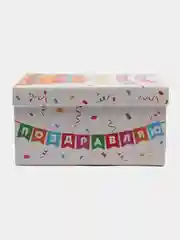 Белый большая подарочная коробка, складная, 31 х 25 х 16 см