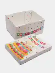 Белый большая подарочная коробка, складная, 31 х 25 х 16 см