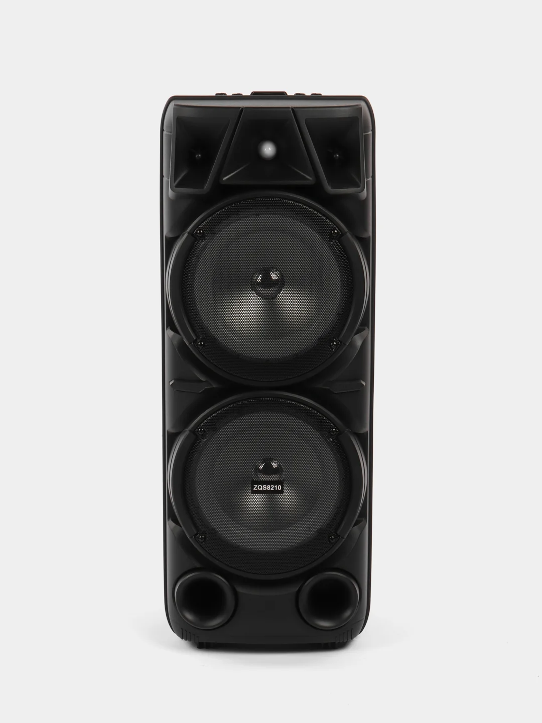 Черный портативная большая колонка ZQS-8210 с микрофоном, беспроводная, с Bluetooth и FM радио