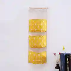 Желтый подвесной органайзер, из ткани
