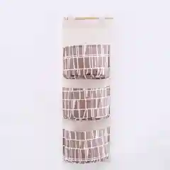 Коричневый подвесной органайзер, из ткани