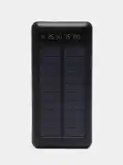 Черный внешний аккумулятор, 30000 mAH, со встроенными кабелями, Power Bank