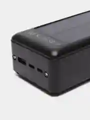Черный внешний аккумулятор, 30000 mAH, со встроенными кабелями, Power Bank