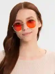 Коралловый меланж очки MIRSEE цветные, круглые