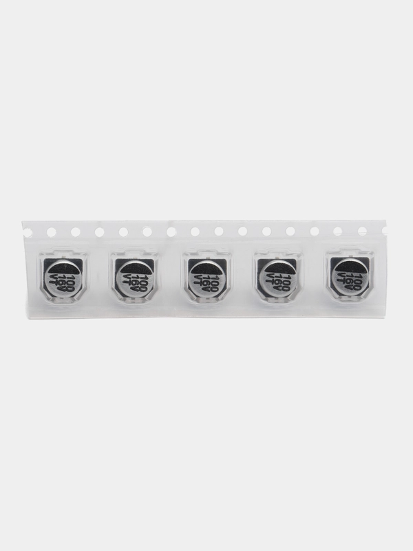 25 штук Конденсатор SMD 100uF 16V 6.3x5.4 105*C 100мкф 16В твердотельный