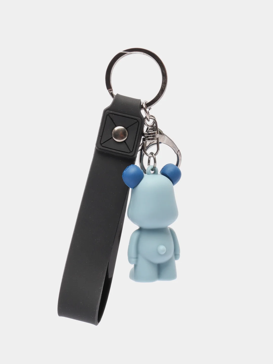 Светло-синий брелок для ключей Bearbrick "Мишка", с карабином