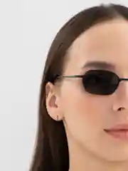 Черный очки солнцезащитные прямоугольные