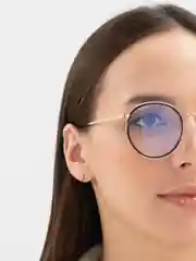 Черный округлые антибликовые декоративные очки