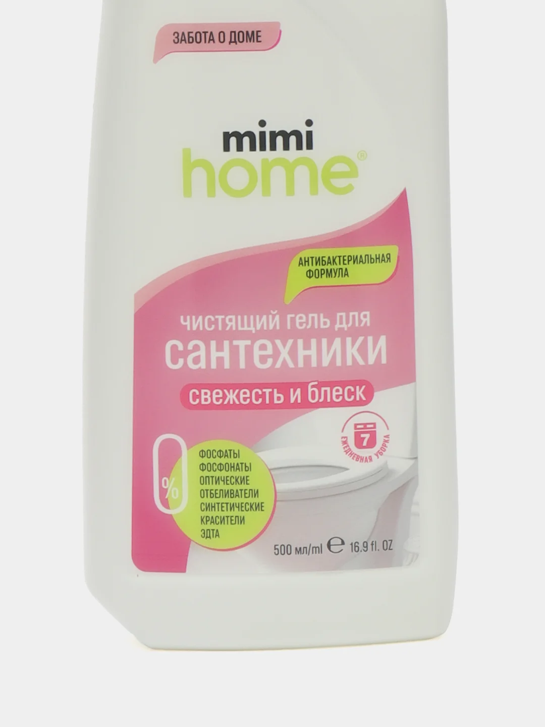 Чистящий гель для сантехники "Свежесть и блеск" 500 мл, mimihome