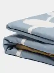 Бирюзовый 1.5 спальное  постельное белье на резинке