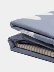Голубой 1.5 спальное  постельное белье на резинке