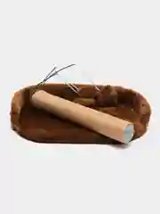 Коричневый спальное место с когтеточкой для кошек
