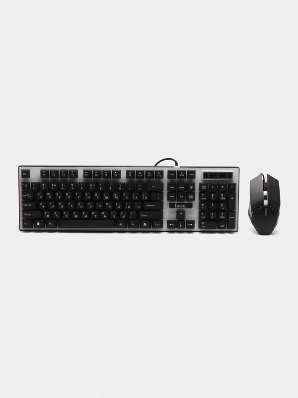 Набор проводной игровой Hoco GM18 клавиатура + мышь, подсветка EN / RU
