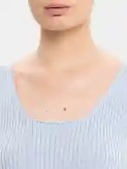 Голубой топ вязаный, женский, базовый