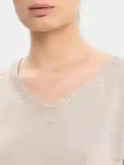 Бежевый топ женский вязаный, футболка