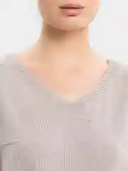 Серый топ женский вязаный, футболка