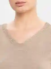 Светло-коричневый топ женский вязаный, футболка