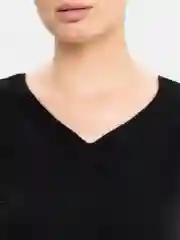 Черный топ женский вязаный, футболка