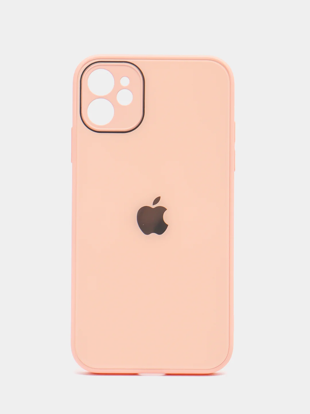 Пудровый чехол стеклянный для iPhone (Айфон) 11 с защитой камеры