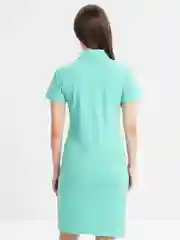 Мятный платье поло футболка