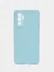 Голубой силиконовый чехол для Vivo V23e (Виво В23Е), прозрачный