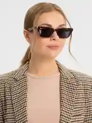 Коричневый солнцезащитные очки женские, очки cat-eye