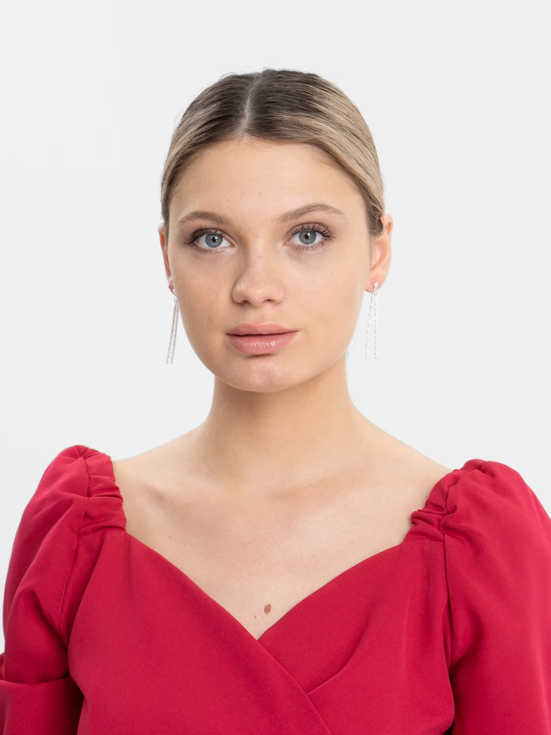 Конфетный серьги длинные в золоте и серебре