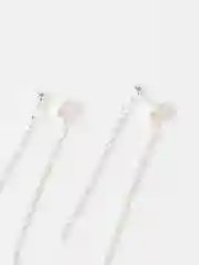 Конфетный серьги длинные в золоте и серебре