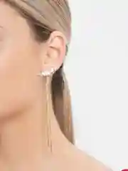 Лимонный серьги длинные в золоте и серебре